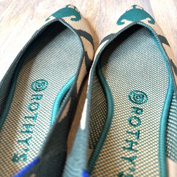 Rothy’s The Point Moroccan Green Limited Edition Shoes Flats Women’s Size 7 - Picture 9 of 13